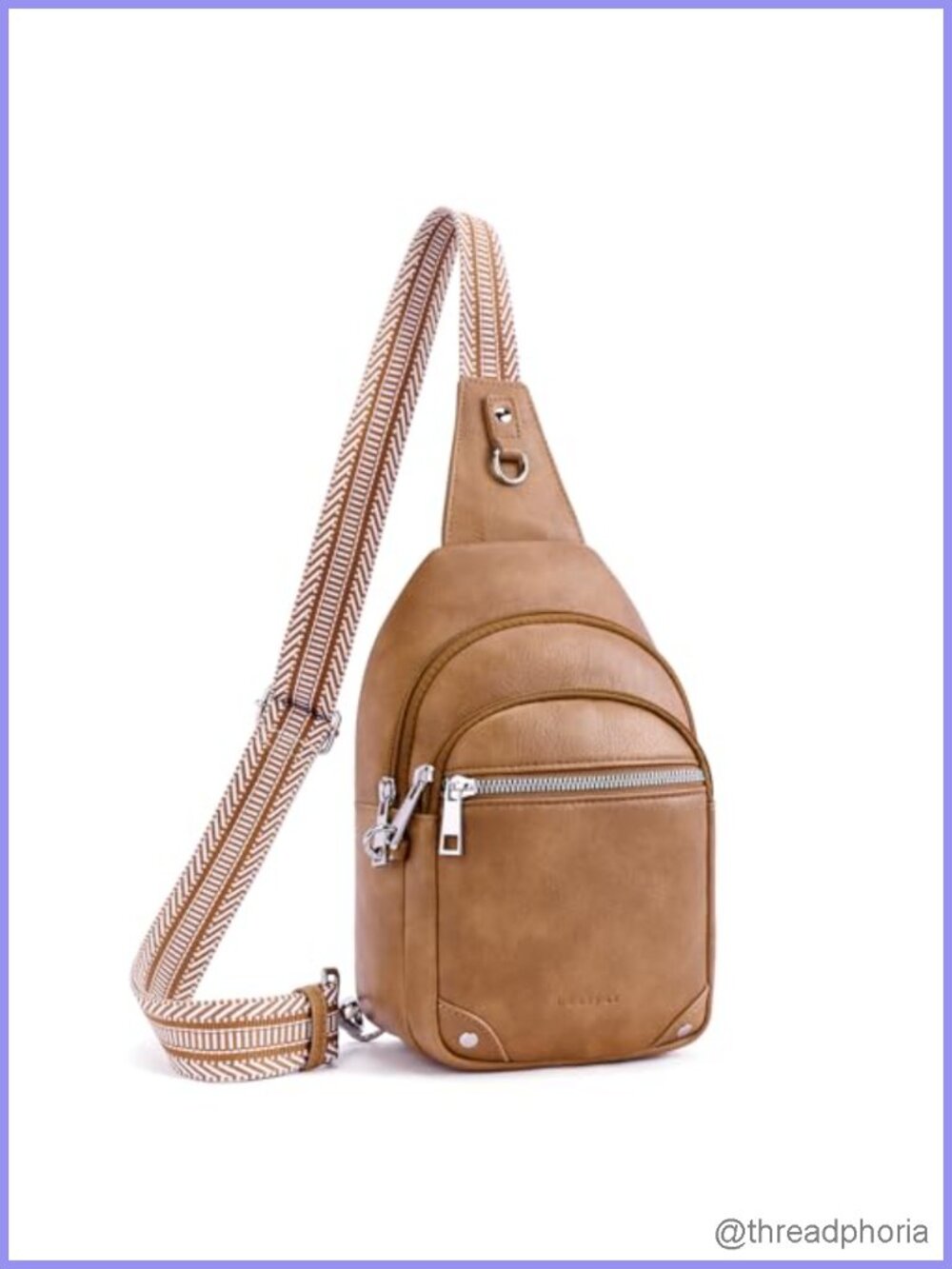 Travel Crossbody Sling Bag RFID Anti Theft Vegan Leather
